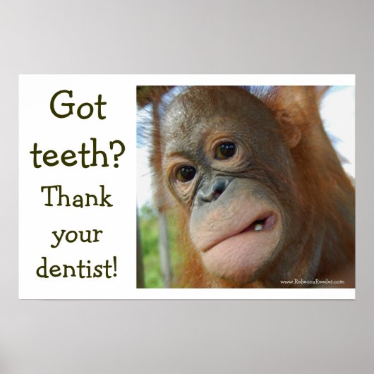 Funny Tooth Gratitude Poster (Voorkant)