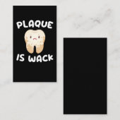 Funny Tooth Plaque Dentist Dental Assistant Visitekaartje (Voorkant / Achterkant)