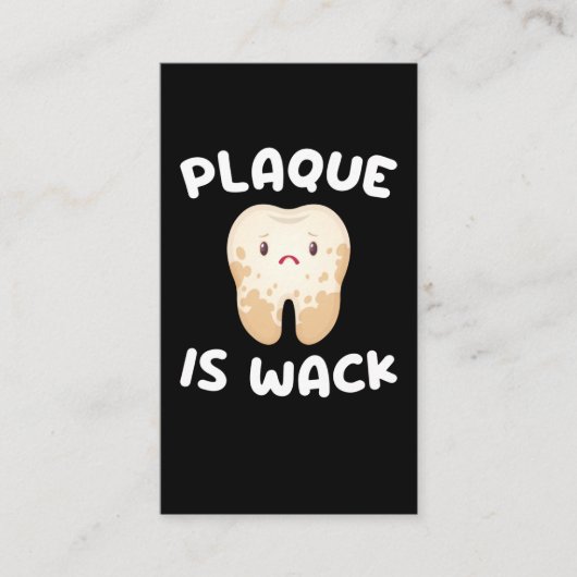 Funny Tooth Plaque Dentist Dental Assistant Visitekaartje (Voorkant)