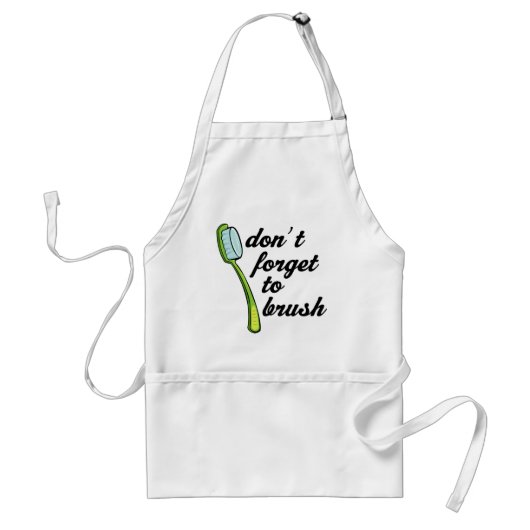 Funny Toothborstel Dentist Apron Standaard Schort (Voorkant)