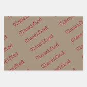 Funny Top Secret Gift Wrapping Set Inpakpapier Vel (Voorkant 3)