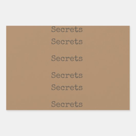 Funny Top Secret Gift Wrapping Set Inpakpapier Vel (Voorkant 2)