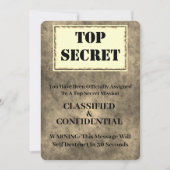 Funny Top Secret Surprise Birthday Kaart (Voorkant)