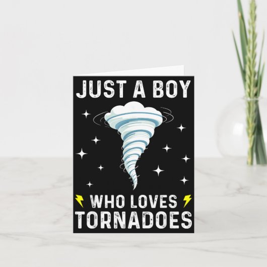 Funny Tornado Gift For Boys Kids Hurricane Weather Kaart (Voorkant)