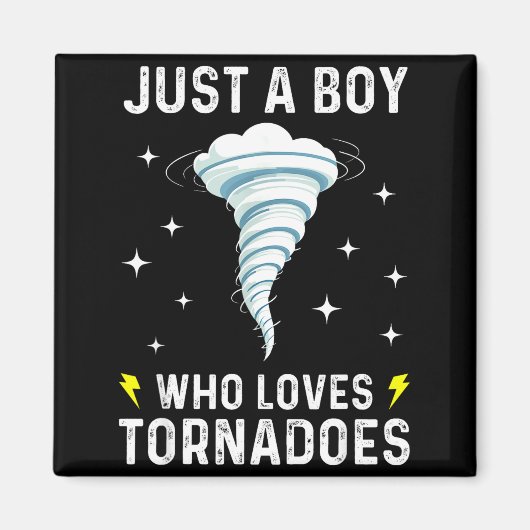Funny Tornado Gift For Boys Kids Hurricane Weather Magneet (Voorkant)