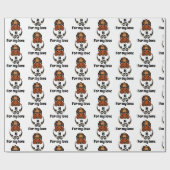 Funny Tortoise Chilling Monogram Cadeaupapier (Vlak)