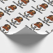 Funny Tortoise Chilling Monogram Cadeaupapier (Hoek)