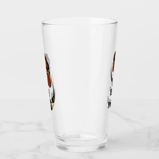 Funny Tortoise Chilling Monogram Glas (Rechts)