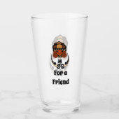 Funny Tortoise Chilling Monogram Glas (Voorkant)