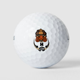 Funny Tortoise Chilling Monogram Golfballen
