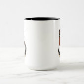 Funny Tortoise Chilling Monogram Mok (Midden)