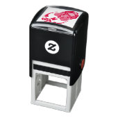 Funny Tortoise Chilling Monogram Zelfinktende Stempel (Product)