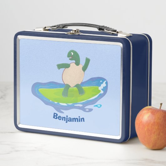 Funny tortoise golf surfende cartoon (In situ)