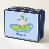 Funny tortoise golf surfende cartoon (Achterkant)