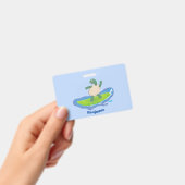 Funny tortoise golf surfende cartoon badge (Handheld)