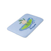 Funny tortoise golf surfende cartoon badmat (Gekanteld)