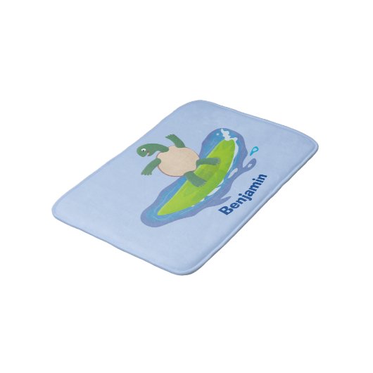 Funny tortoise golf surfende cartoon badmat (Gekanteld)