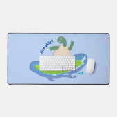 Funny tortoise golf surfende cartoon bureaumat (Keyboard & Muis)