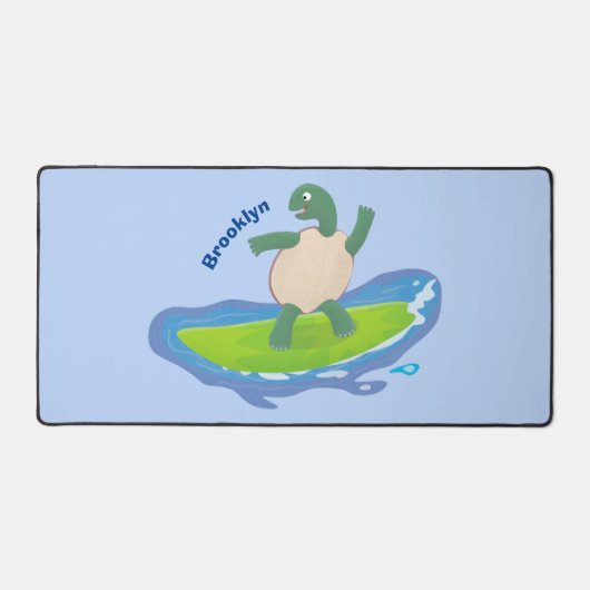 Funny tortoise golf surfende cartoon bureaumat (Voorkant)