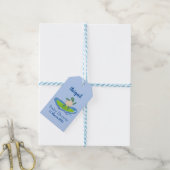 Funny tortoise golf surfende cartoon cadeaulabel (Met Touw)