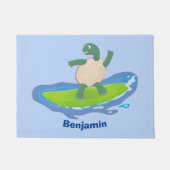 Funny tortoise golf surfende cartoon deurmat (Voorkant)