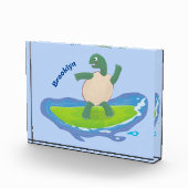 Funny tortoise golf surfende cartoon fotoblokken (Rechts)