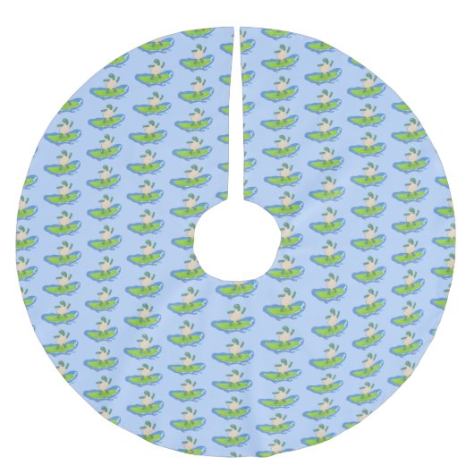 Funny tortoise golf surfende cartoon kerstboom rok (Voorkant)