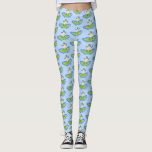 Funny tortoise golf surfende cartoon leggings