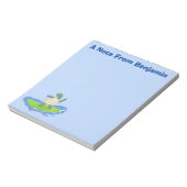 Funny tortoise golf surfende cartoon notitieblok (Linkerzijde)