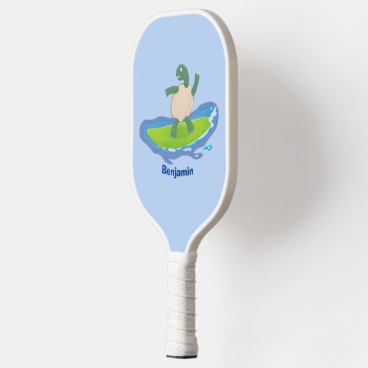 Funny tortoise golf surfende cartoon pickleball paddle (Links)