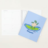 Funny tortoise golf surfende cartoon planner (Display)