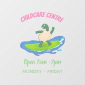 Funny tortoise golf surfende cartoon raamsticker (Vel)