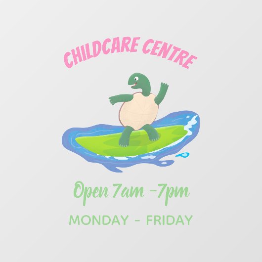 Funny tortoise golf surfende cartoon raamsticker (Vel)