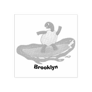 Funny tortoise golf surfende cartoon rubberstempel