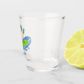 Funny tortoise golf surfende cartoon shot glas (Rechts)