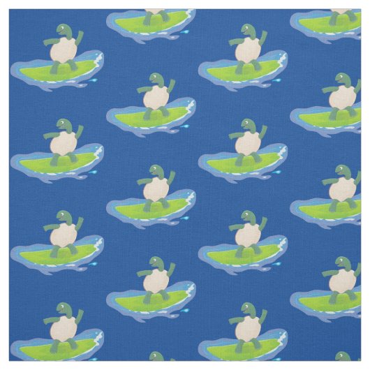Funny tortoise golf surfende cartoon stof (Swatch)