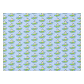 Funny tortoise golf surfende cartoon tafelkleed (Voorkant (Horizontaal))