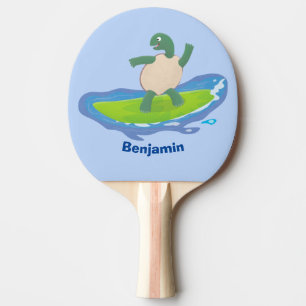 Funny tortoise golf surfende cartoon tafeltennisbatje