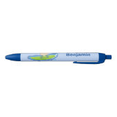 Funny tortoise golf surfende cartoon zwarte inkt pen (Bodem)