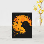 Funny Tortoise Halloween Silhouette Soky Tortoise Kaart (Gele Bloem)