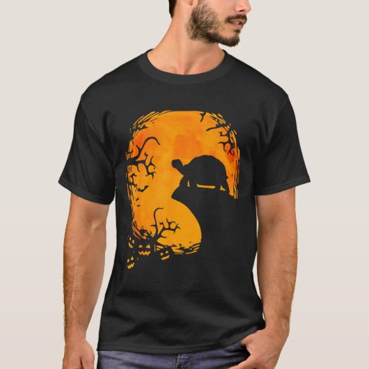 Funny Tortoise Halloween Silhouette Soky Tortoise T-shirt (Voorkant)