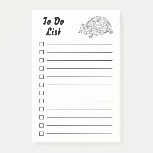 Funny Tortoise, op maat gesneden Post-it® Notes (Voorkant)