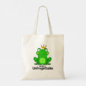Funny "Totally Unfrogettable" Frog Pun Tote Bag (Achterkant)