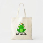 Funny "Totally Unfrogettable" Frog Pun Tote Bag (Voorkant)