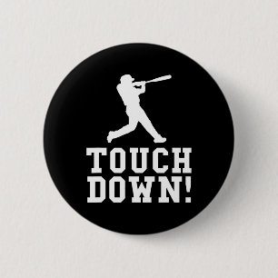 Funny Touchdown Baseball Football Sports Gift Ronde Button 5,7 Cm