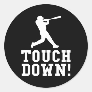Funny Touchdown Baseball Football Sports Gift Ronde Sticker