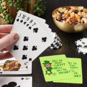 Funny Tough Lucky Drink Leprechaun Pokerkaarten (Insitu)