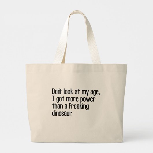 funny tough old age sayings quotes grote tote bag (Achterkant)