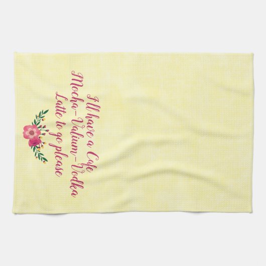 Funny Towel - Cafe Mocha Valium Vodka Latte Theedoek (Horizontaal)