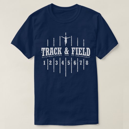 Funny Track and Field Design Runner Numbers T-shirt (Design voorkant)